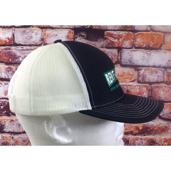 Rent-A-John Black & White Mesh Trucker Hat Richardson Style 112 Adjustable Snapb - Picture 2 of 7
